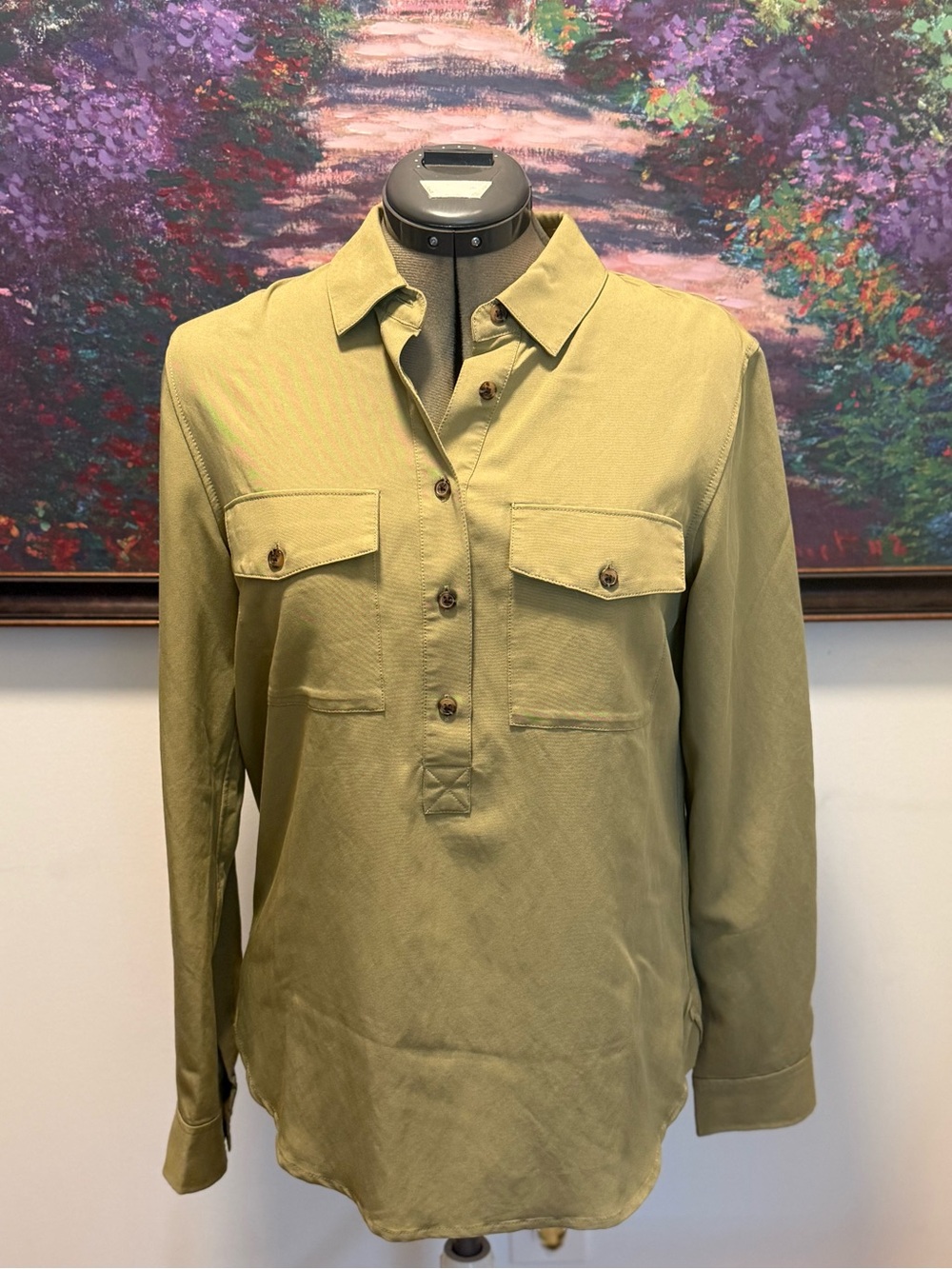 Lands' End Olive Green Shirt